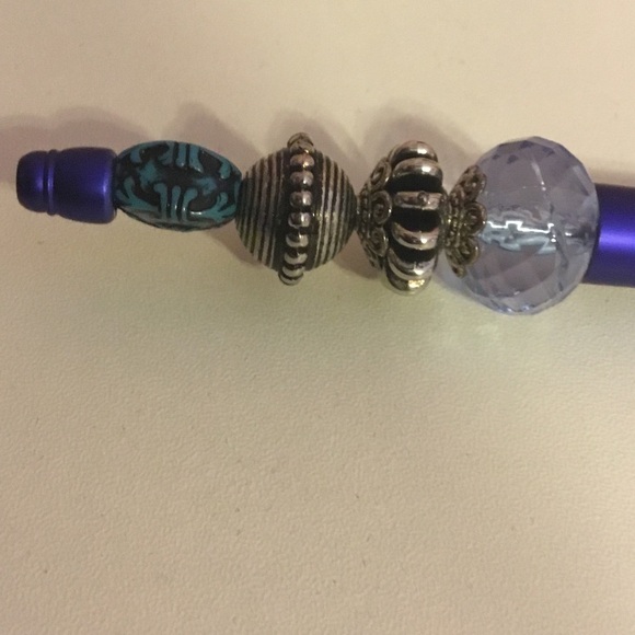Blue and Silver Decorative Pen - Picture 2 of 2